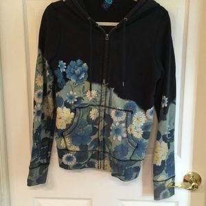 Lucky Brand zip up navy sweatshirt